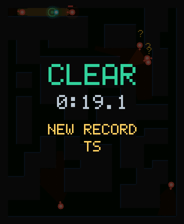 Clear, 0:19.1, new record, TS